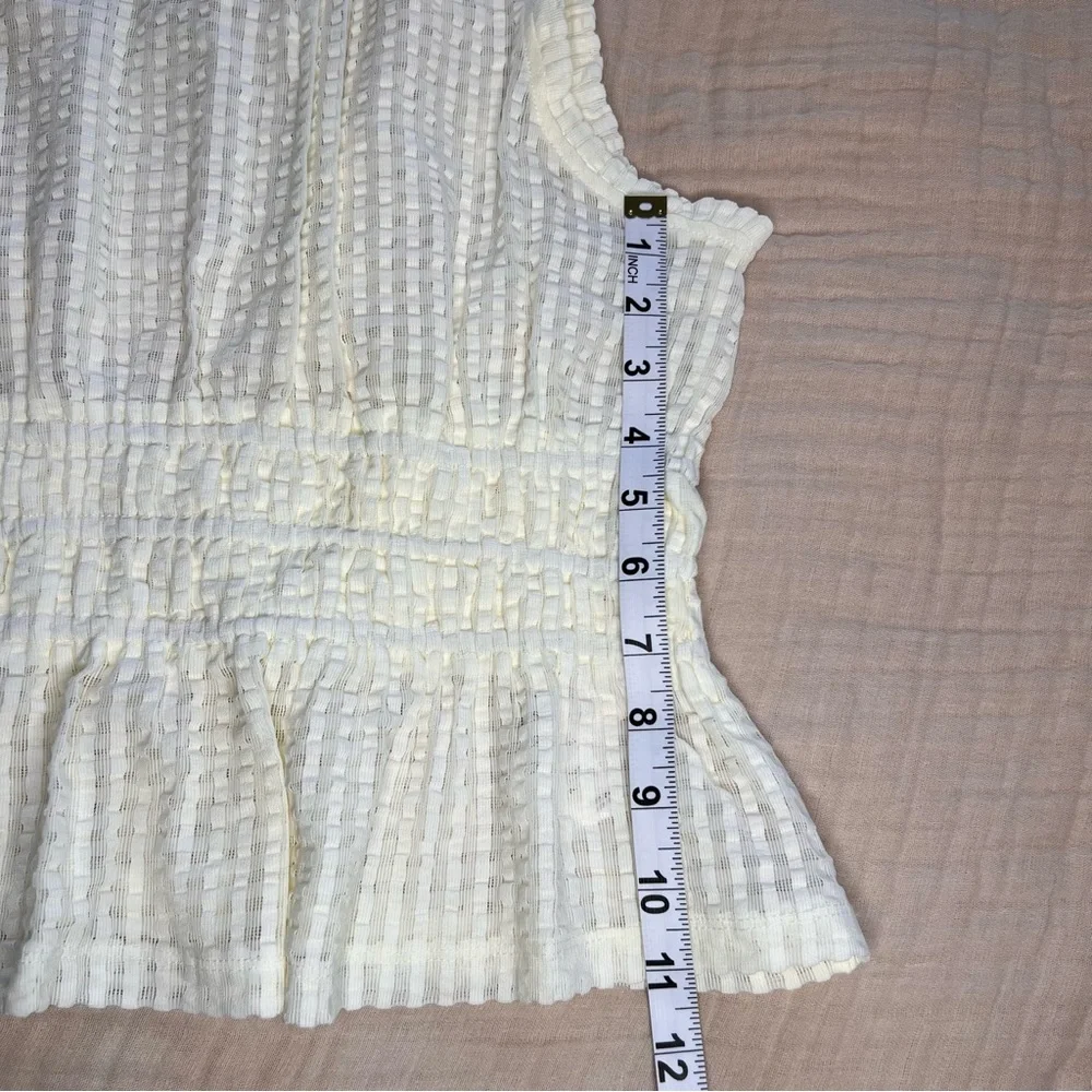 NWT Anthropologie Maeve White Smocked Halter Blouse Top. Size Small‎ - Picture 7 of 8